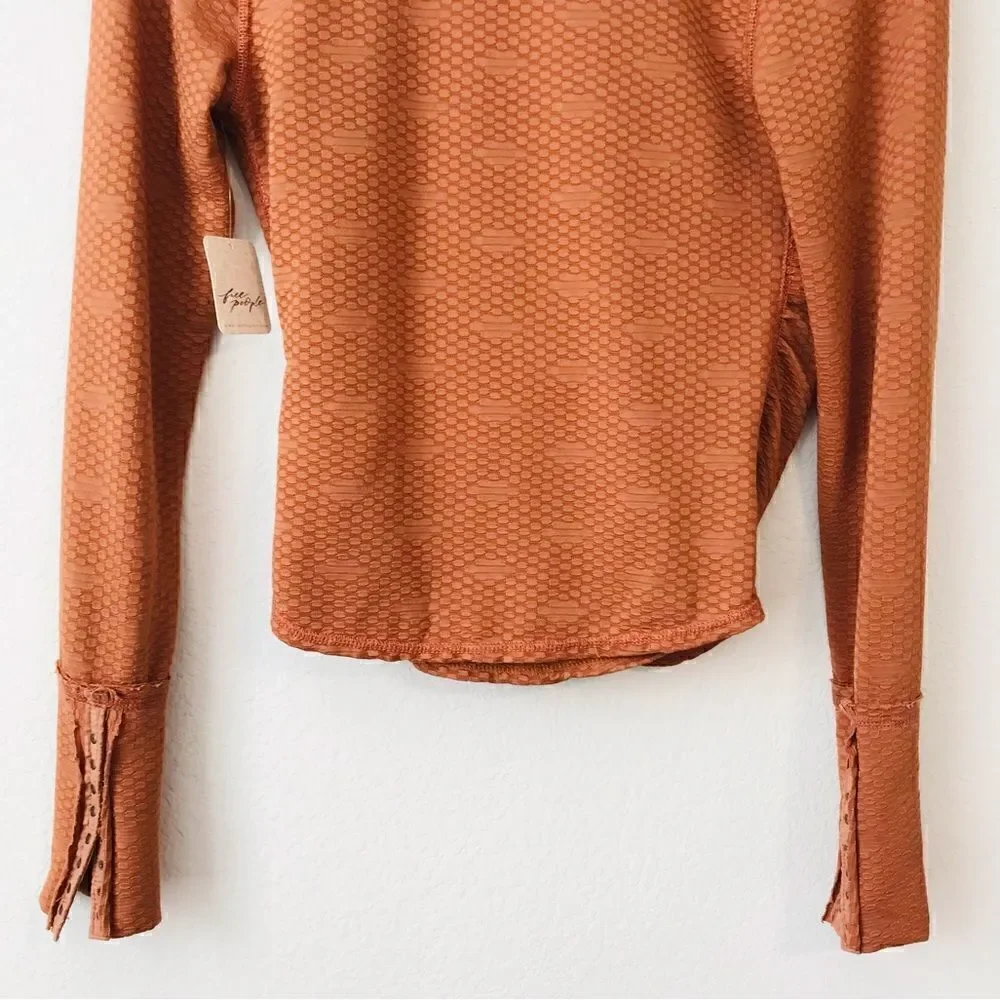 New! Free People Penny Top in Mesa Combo Rust Burnt Orange